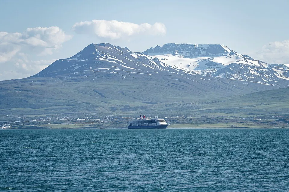Akureyri across Eyjafjörður