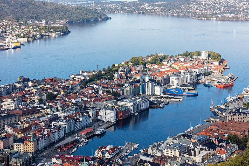 The view over Bergen from Fløyen