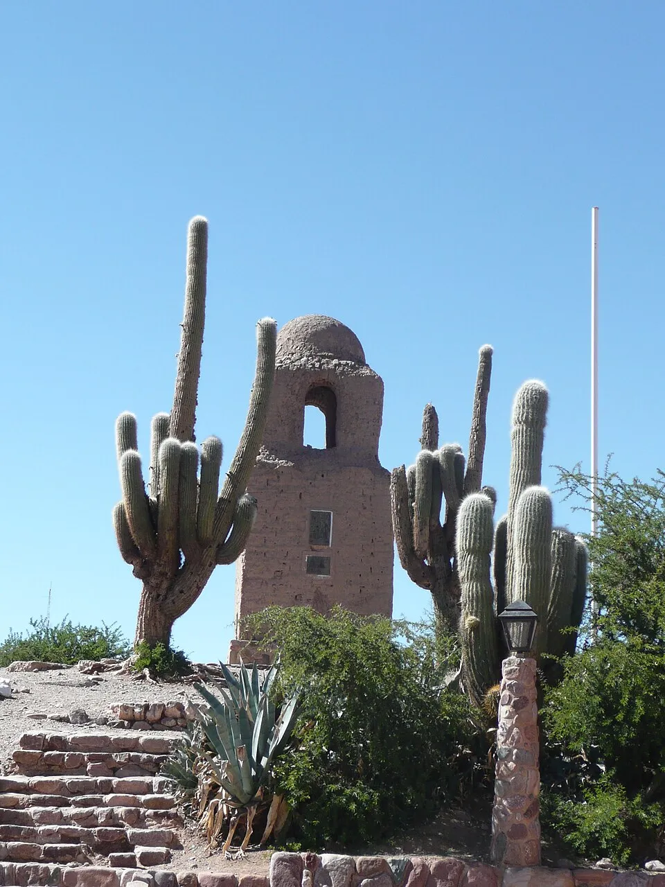 The Independence monument above Humahuaca