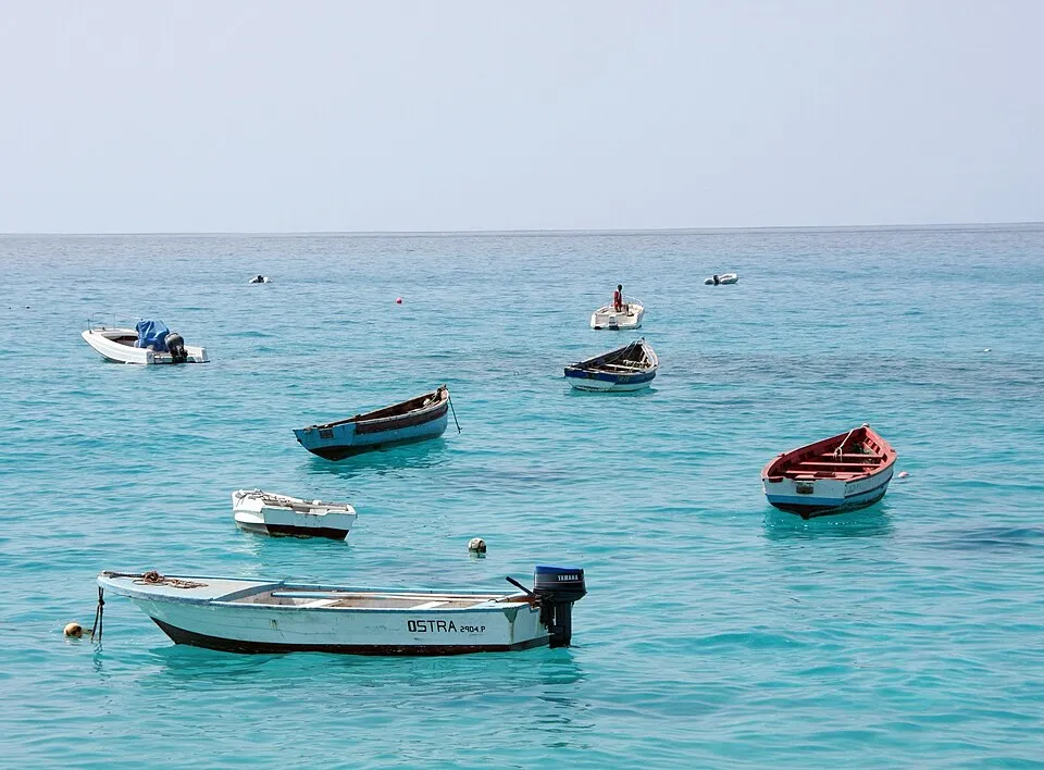 Fishing boats on Santa Maria beach, Sal